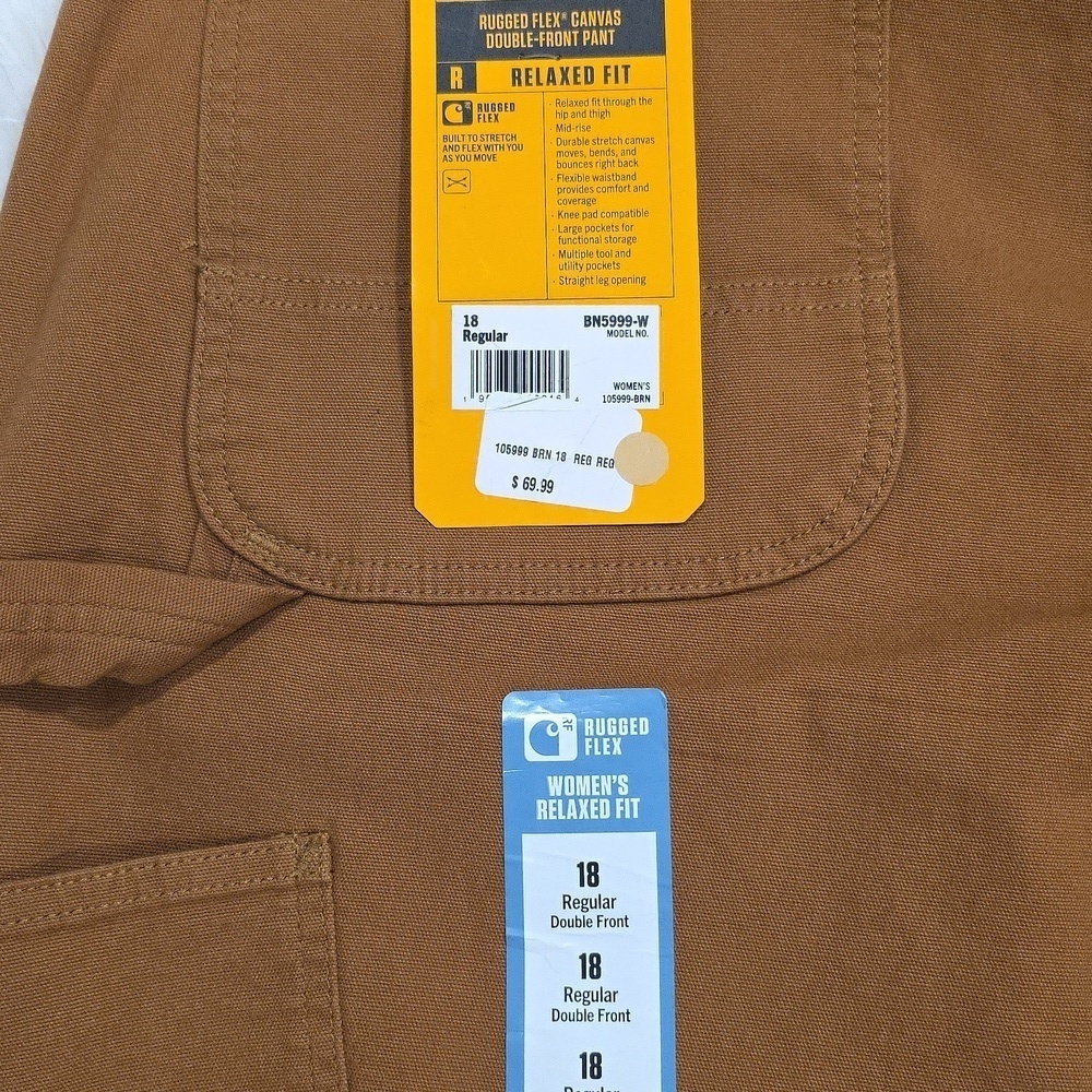 Carhartt Rugged Flex Womens Relaxed Fit Pants. Size 18. NWT! - Picture 5 of 6